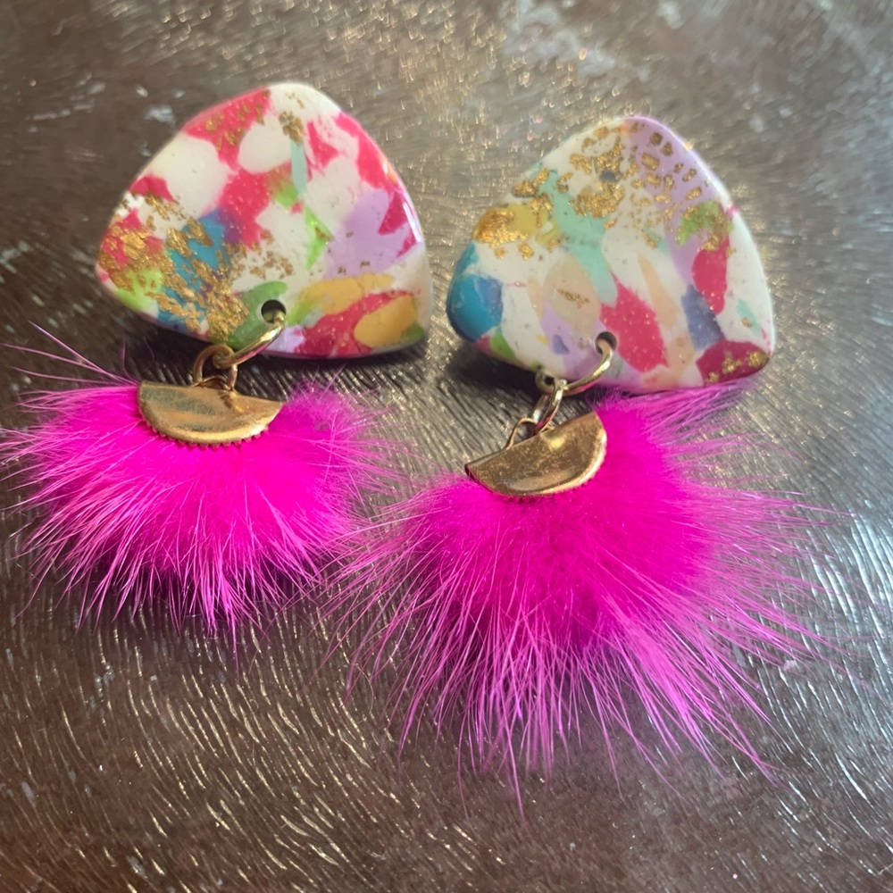 New earrings. Made out of polymer clay. Fun and amazing styles. Studs